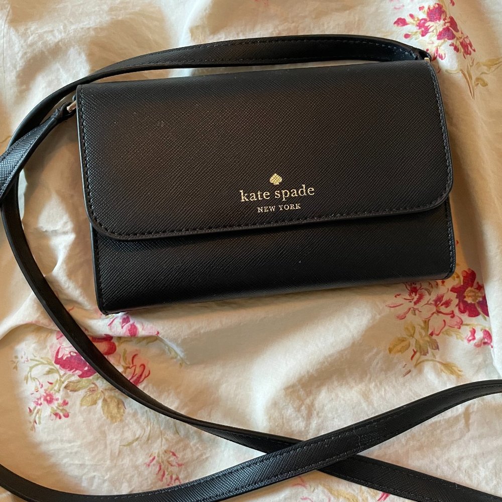 Kate Spade Black Brynn Small Flap Crossbody Purse